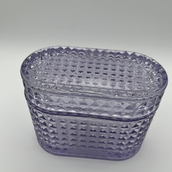 Target Bullseye Purple Textured Glass Container - Picture 1 of 7